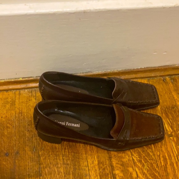 Gianni Fermani leather and calfskin loafers - Picture 2 of 2